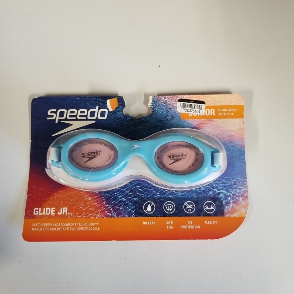 Speedo Glide Jr. Junior Swimming Goggles Baby Blue